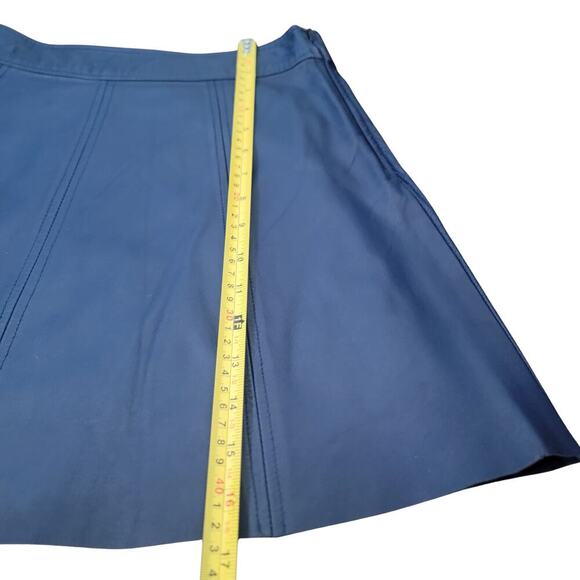 PJK - Patterson J. Kincaid Flirty A-Line Pleated Flair Lambskin Skirt Womens XS - Picture 8 of 12